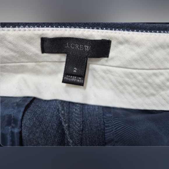 J Crew Blue Flat Front Wool Blend Kickout Pants Size 2 - Picture 4 of 8
